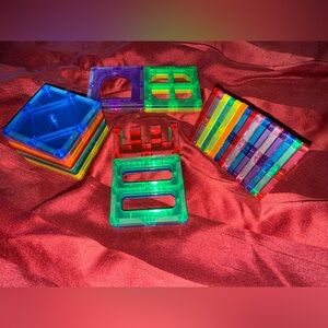 Colorful Magnetic Building Tiles Set of 96 pieces